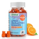 Vegan Lutein and Zeaxanthin Supplements, Lutein for Eyes with Zeaxanthin & Vitamin A, Lutein Gummies for Dry Eye Relief & Clear Vision, Eye Vitamins for Seniors & Kid, 60 Count, Orange Flavor
