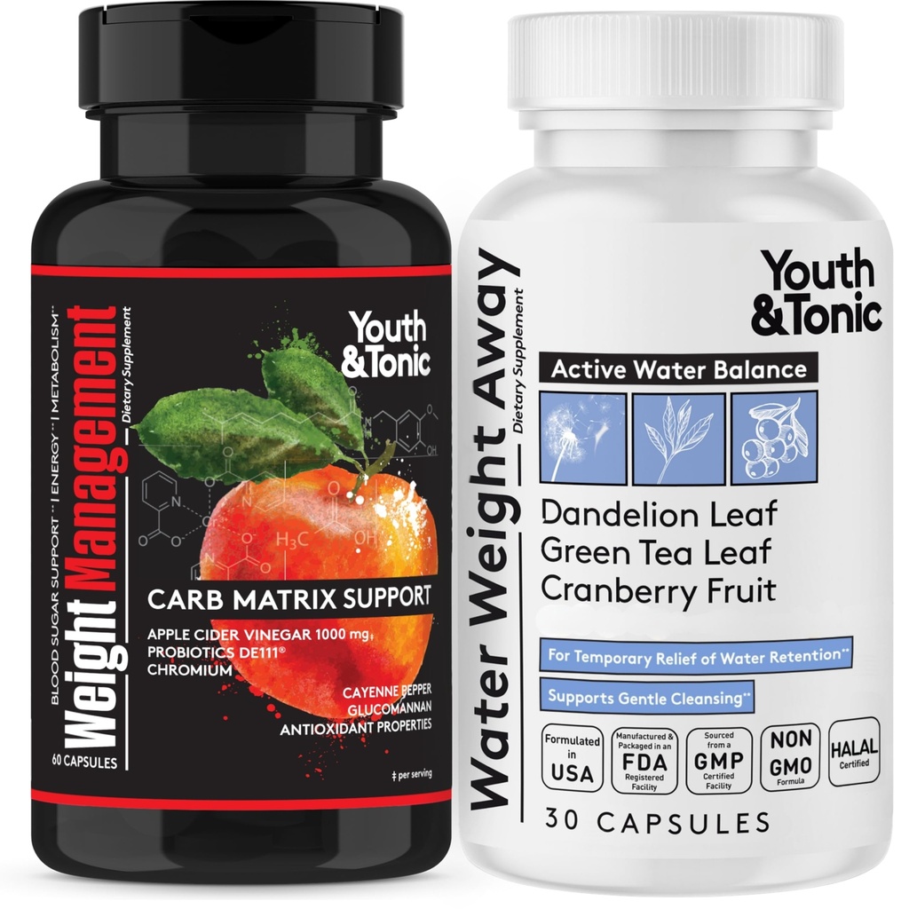 Water Loss & Weight Management Support for Women at Period | Pills to Balance Carbs Absorption & Relief Swelling & Belly Bloat Reducing Waist Line | Help Preventing Hormonal Weight Gain & Feel Lighter