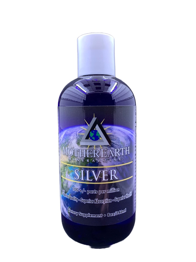 Mother Earth Minerals Ionic Liquid Silver Supplement High Absorption Angstrom Silver Mineral Drops for Immune Support, Cellular Balance & Daily Wellness, 8 oz