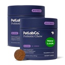 PetLab Co. Probiotic Chews, 30 Soft Chews, 2-Pack, Salmon | 8-strain probiotic blend with prebiotics to support digestive health, skin and seasonal allergy support