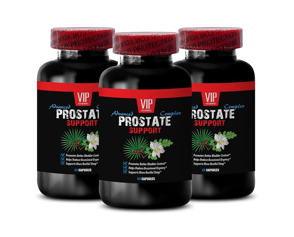Saw Palmetto for Prostate Support - Prostate Support - Pygeum for Prostate Wellness, Red Raspberry for Prostate, Graviola Leaf for Immune Health, Green Tea for Men’s Health 3 Bottles 180 Capsules
