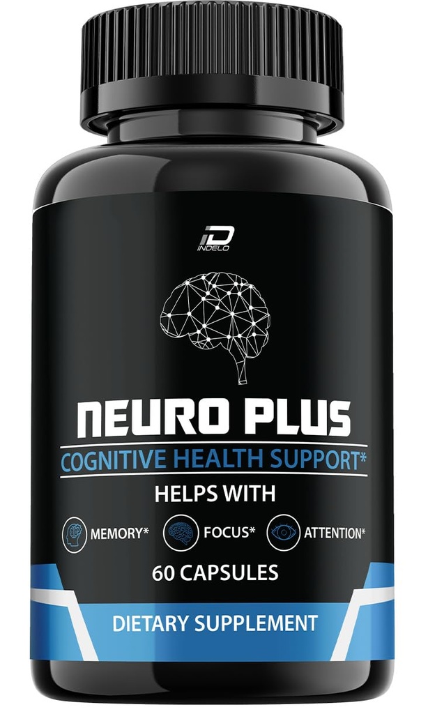 Neuro Plus Brain Supplement, NeuroPlus for Memory Formula, Nero Plus PQQ to Reduce The Negative Effects of Brain Fog, Neuro+ Cognitive Function, Nuero Plus Reviews (1 Pack - 60 Capsules)