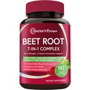 Doctor's Recipes Beet Root Capsules, Beet Root Extract with Grape Seed, CoQ10, Turmeric, Black Pepper for Enhanced Absorption, Supports Heart, Circulation, Energy & Nitric Oxide, Non-GMO, 90 Veg Caps