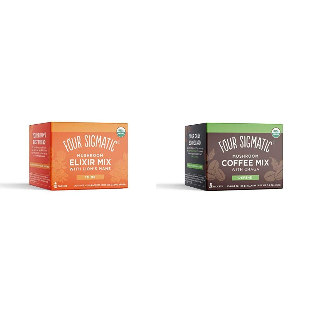 Four Sigmatic Lion's Mane Mushroom Elixir with Organic Instant Coffee Powder