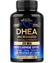 DHEA 25mg - Micronized DHEA Supplement for Women & Men - Clinically Proven Strength & Bioavailable - Healthy Aging, Hormone Balance & Energy Level Support - Vegan & NON-GMO - Made in USA, 120 Capsules