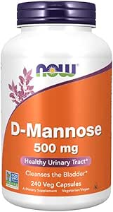 Now Foods D-mannose 500 mg,240 Veg Capsules