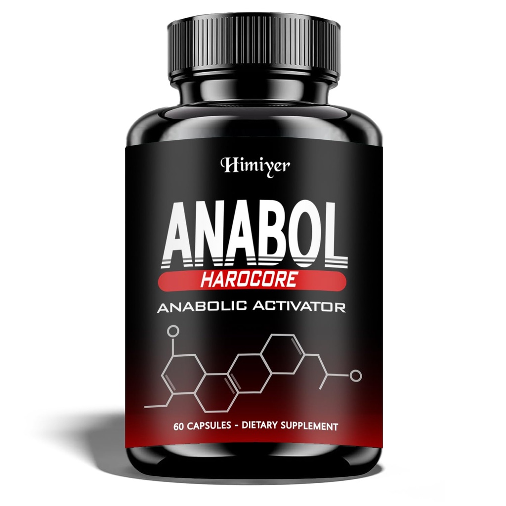 Himiyer Anabol Hardcore Anabolic Activator | Active Men's Formula with Dicyclopentanone, 6-Keto-Diosgenin Complex & Hecogenin Acetate | Physical Performance Support | 60 Capsules