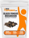 BulkSupplements.com Black Fungus Mushroom Extract Powder - Wood Ear Mushrooms Powder - Vegan & Gluten Free, 500mg per Serving, 100g (3.5 oz) (Pack of 1)