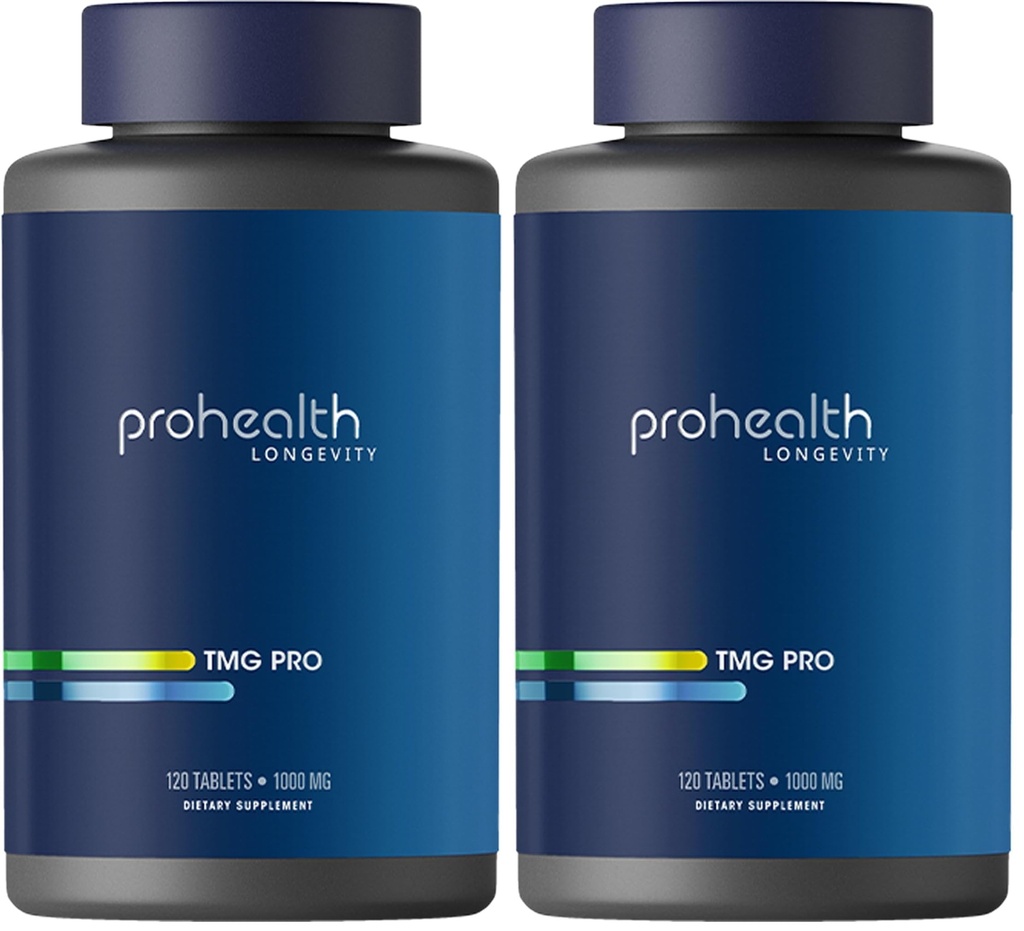 ProHealth Longevity | TMG Supplements (Trimethylglycine), Betaine Anhydrous - 1,000 mg, 120 Tablets - Methylation Support (120 Count (Pack of 2))