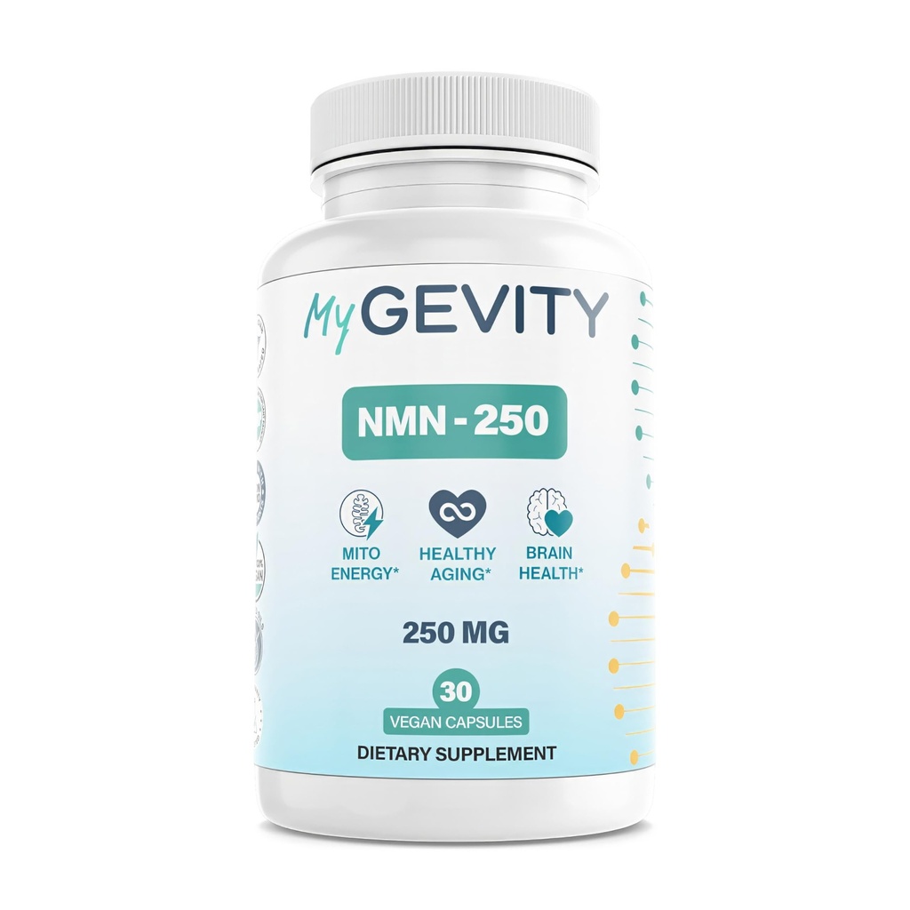 NMN 250mg – 99%+ Purity Verified, Physician Formulated Nicotinamide Mononucleotide for NAD+ Support & Healthy Aging – Vegan, Non-GMO, No Seed Oils, cGMP Made in USA – 30 Capsules