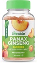 Lifeable Panax Ginseng Supplement | Great Tasting Ginseng Supplements | Panax Ginseng Extract | Ginseng Gummies for Women, Men, Adults | 90 Gummies