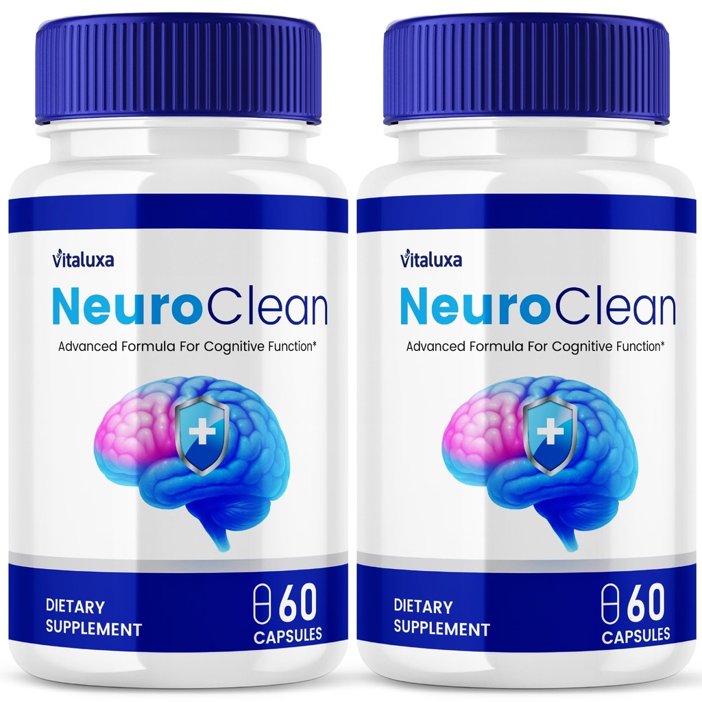 (2 Pack) Neuro Clean Brain Supplement, NeuroClean Capsules Nootropic Cleanse Advanced Formula, Neuro Cleaner Pills Maximum Strength Support for Cognitive Function Focus Clarity Memory Boost (120 Ct)