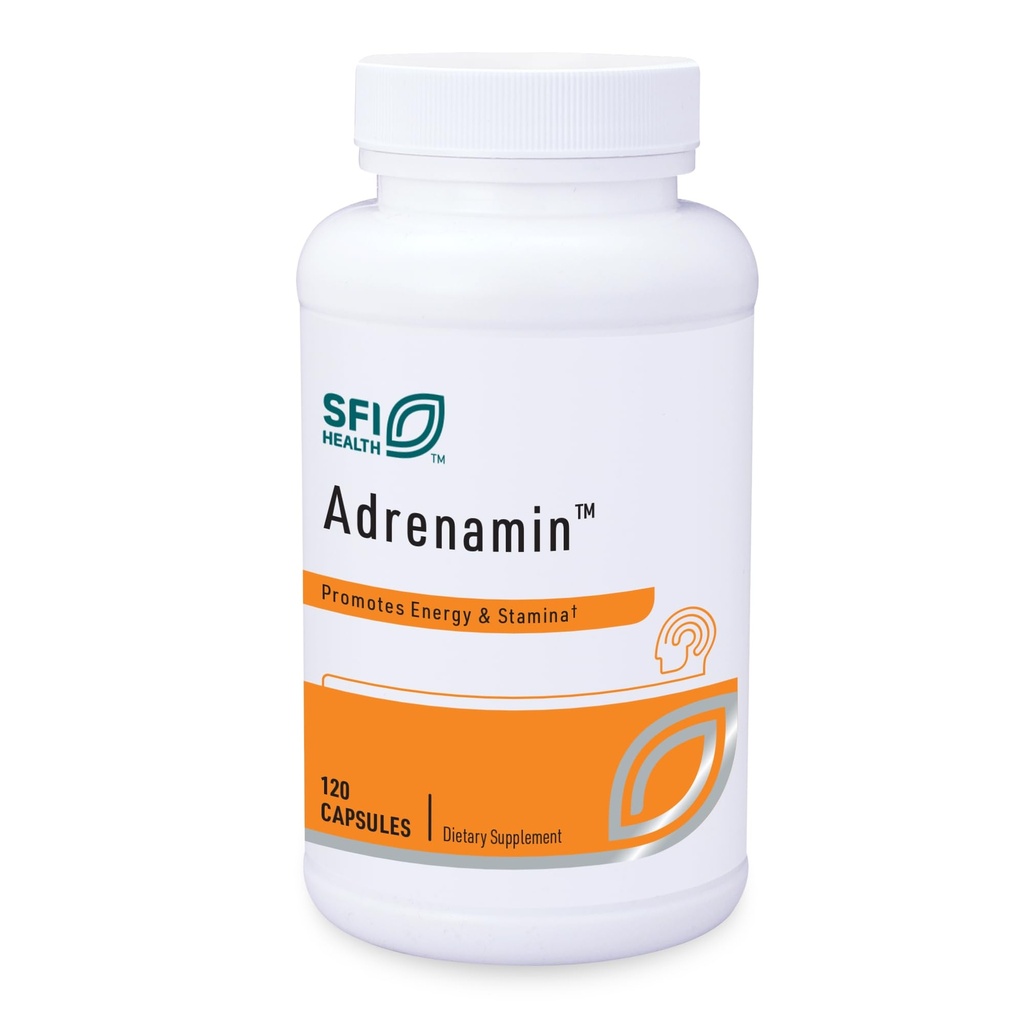 SFI Health Klaire Labs Adrenamin - Adrenal Support with Cordyceps Mushroom, Rhodiola, Eleuthero & Pantothenic Acid (B5) - Gluten-Free Adrenal Health Support Supplements for Men & Women (120 Capsules)