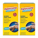 Aspercreme Lidocaine Pain Relief Cream Soothes Aggravated Nerves, Numbing Topical Analgesic with Max-Strength 4% Lidocaine & Moisturizing Aloe, 4.3 Oz., 2 pk