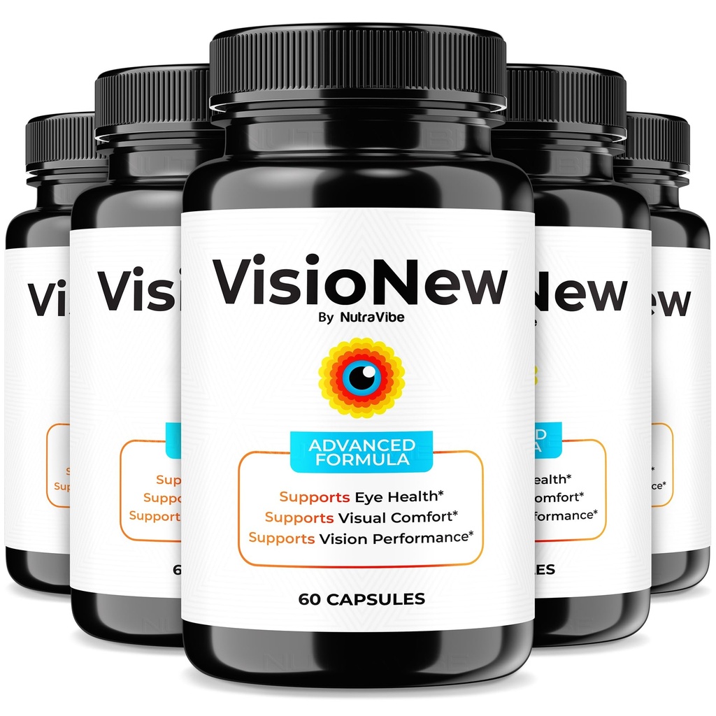 (5 Pack) Visionew Capsules – Premium Eye Health Supplement with Natural Ingredients to Support Bright, Clear Eyes, Eye Comfort & Healthy Vision | Official Review, Easy-to-Take Pills (300 Capsules)
