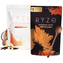 RYZE SUPERFOODS Dark Roast RYZE n Shine Bundle, Instant Mushroom Coffee + Probiotic Coffee Creamer with 6 Adaptogenic Mushrooms, Prebiotic+Probiotic Blends, Energy Focus Digestion Immunity, 30 sv each