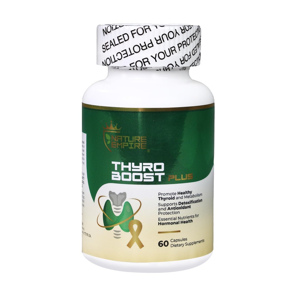 Thyroid Support 19 in1 Supplement with Selenium & Iodine, Ginsenosides,Quercetin,Curcumin,Cat's Claw Extract,Vitamin E B12 B6,Detox Blend, Supports Hormone Health, Energy and Metabolism 60 Capsules