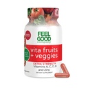 FeelGood Superfoods 1000mg Immune Support Capsules Made with 25 Organic Fruits and Vegetables, Strong Immunity Boosters with Vitamins A, C, D3, and Zinc, 60 Count