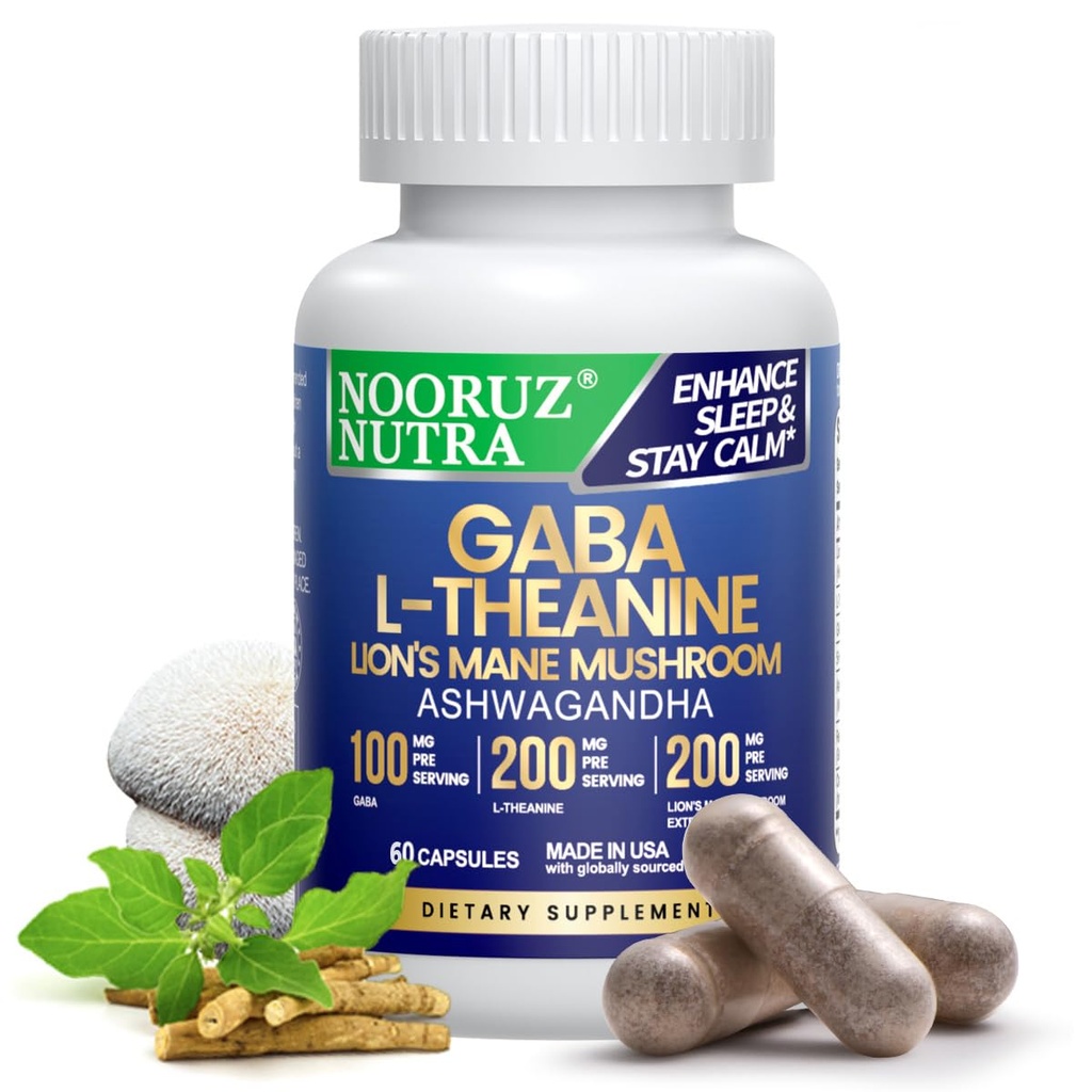 Lions Mane Mushroom Supplement Modern Mushrooms Capsules, Mushroom Supplement with Lions Mane, L-Theanine, & Ashwagandha Extract to Support Energy, Focus, Immunity, & Digestion - 60 Caps