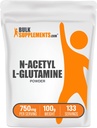 BulkSupplements.com N-Acetyl L-Glutamine Powder - Glutamine Supplement, L Glutamine Powder, Gut Health & Recovery - Gluten Free, 750mg per Serving, 100g (3.5 oz) (Pack of 1)
