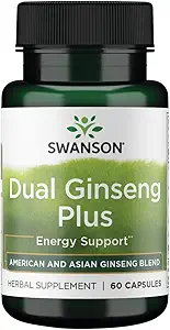 Swanson Dual Ginseng Plus 60 Capsules