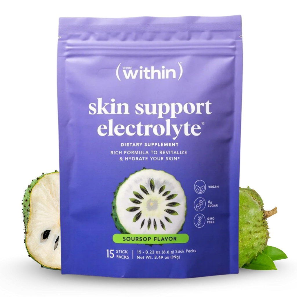 Clear Within Electrolyte Powder – Sugar Free Daily Hydration Mix with Magnesium, Zinc & Potassium – Electrolytes for Energy, Focus, and Wellness – Vegan, Non-GMO – 15 Servings