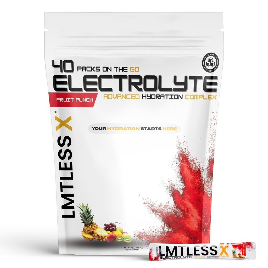 Premium Electrolyte Hydration Powder Packets, Mixed Flavors, 40 Count