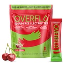 Overflo Electrolyte Powder Packets – Sugar Free Hydration Mix with Coconut Water, Magnesium & Potassium – Instant Clean Electrolytes for Recovery – Overflow with Wellness – Wild Cherry, 15 Packets