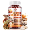 10 in 1 Lions Mane Mushroom Supplement with Turkey Tail, Reishi,Cordyceps, Chaga & More - Brain Supplements for Memory and Focus-150 Softgels