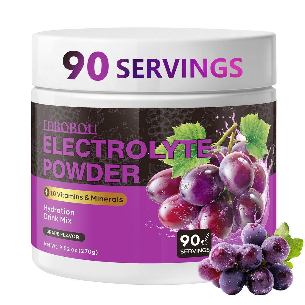 Sugar Free Electrolyte Powder Grape Flavor 90 Servings