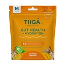 Tiiga Gut Health - Prebiotic Fiber & Baobab Drink Mix - Orange Mango Electrolyte Powder - Hydration Powder - No Sugar Electrolytes - Digestive Support & Regularity - 16 Pack Bag