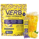 Verb Daily Hydrate Sugar Free Electrolyte Drink Mix - Lavender Lemonade, Zero Sugar Instant Hydration Packets for Daily Use, Essential Electrolytes Powder for Rehydration, Dehydration Relief, 16 Pack