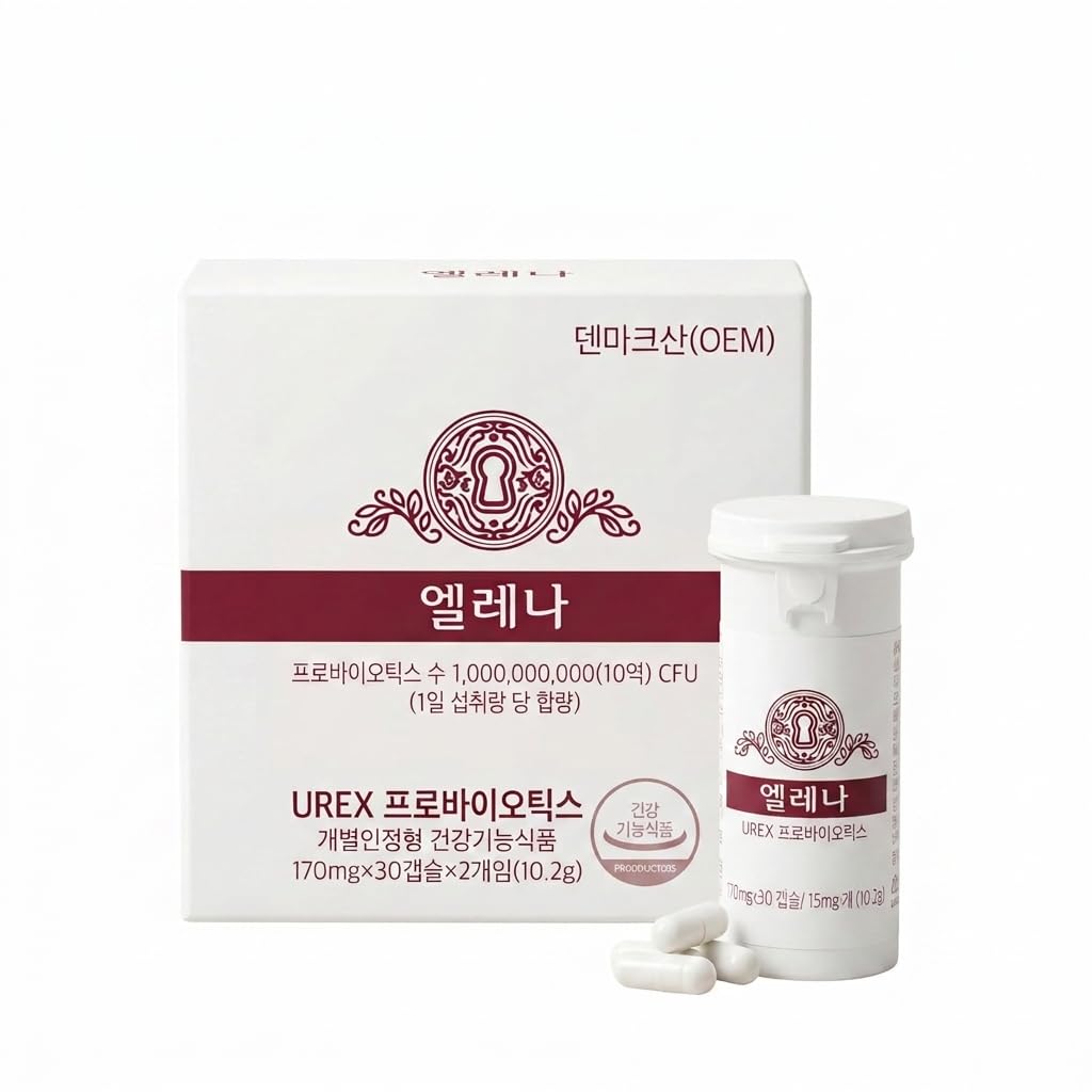 Women’s Probiotics, UREX Flora Blend (L. reuteri RC-14 & L. rhamnosus GR-1), Daily Support for Feminine & Digestive Health, 1 Billion CFU, 60 Capsules, 엘레나 여성유산균