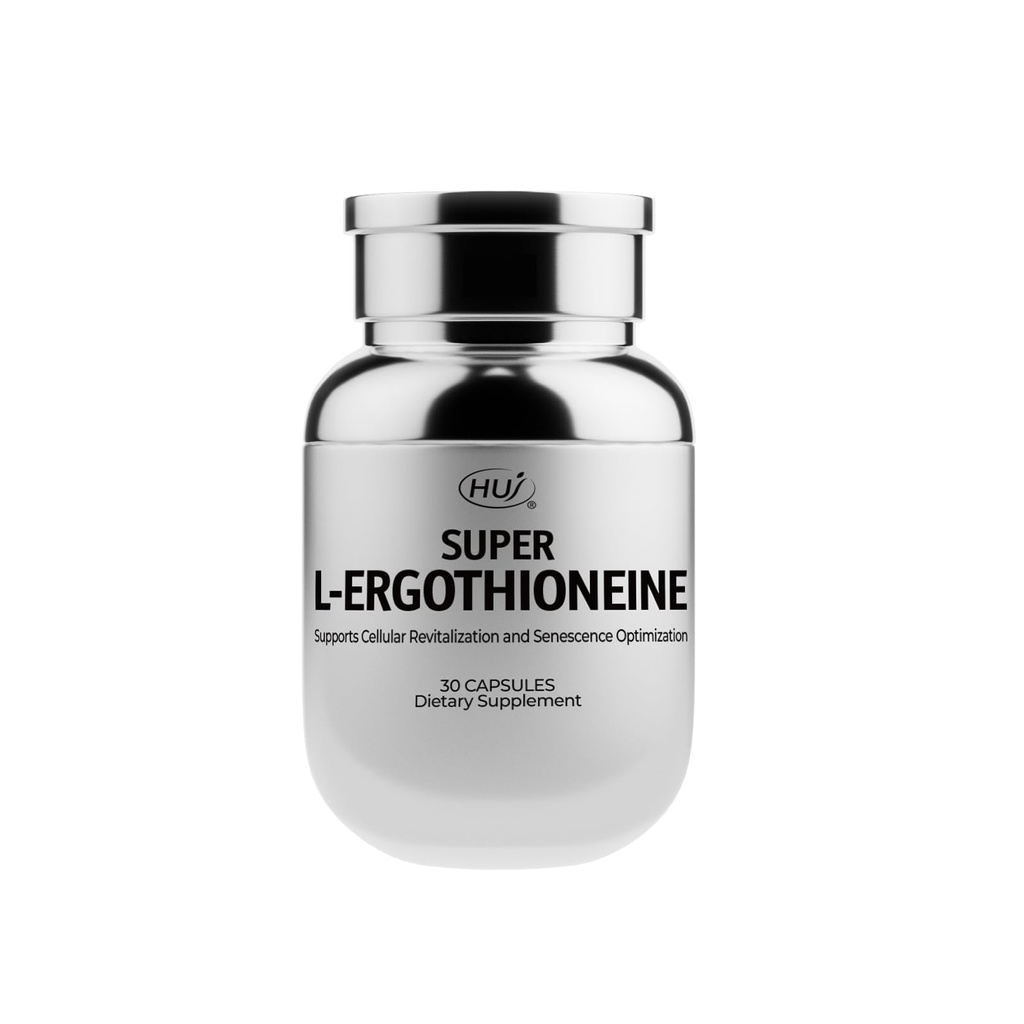 HUJ Super L-ergothioneine - 30mg(EGT)/Serving - Premium Complex with PQQ, Urolithin A & Wheat Germ Extract - Support Normal Cellular Health Maintenance and Normal Healthy Aging - 30 Capsules