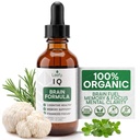 Leefy Organics Lions Mane Drops Nootropic Supplement – Liquid Mushroom Extract with Gotu Kola & Bacopa – Fast-Absorption Tincture for Memory, Focus, Cognitive Support – 30 Servings