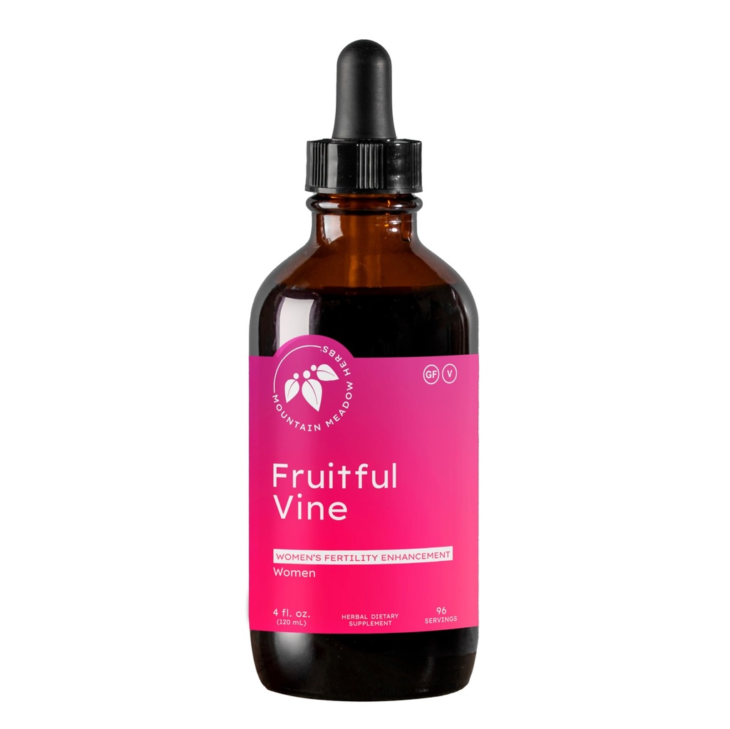 Mountain Meadow Herbs Fruitful Vine - Hormonal and Reproductive Health Support for Women, Dong Quai, Chaste Tree and Herbal Blend for Fertility and Cycle Balance, 4oz