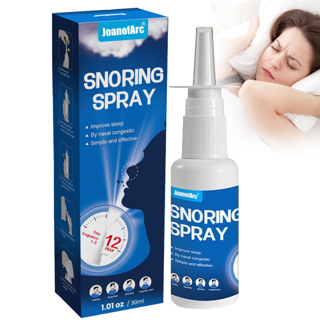 Anti Snoring Spray, Anti Snoring Devices, Fast Snore Drops for Better Sleep Effective Snoring Solution, Helps Open The Throat & Air Passage While Sleeping, 30ml