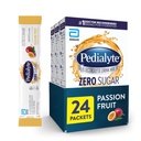 Pedialyte Electrolyte Drink Mix With Zero Sugar | Hydration With Key Electrolytes | Great Hydration Low in Calories | Passion Fruit, 24 Powder Packets