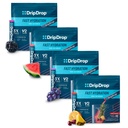 DripDrop Hydration - Electrolyte Powder Packets - Watermelon, Berry, Fruit Punch, Grape - 128 Count