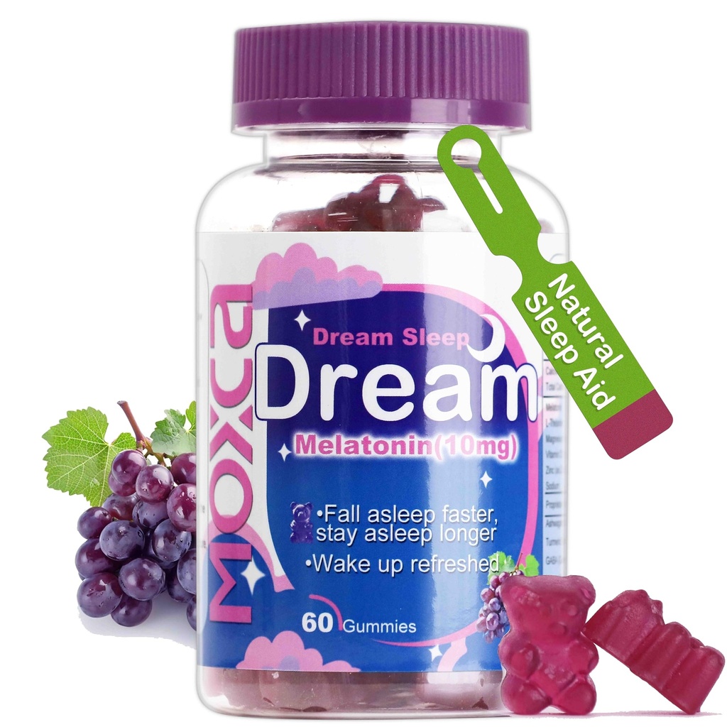 Vegan Melatonin Gummies for Adults with Ashwagandha, GABA & L Theanine | Natural Sleep Aid Supplement | Herbal Nighttime Rest & Recovery Gummies | Sleep Support Supplement