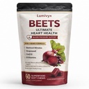 Beet Root Chews - Nitric Oxide Supplement with 500mg Beetroot, 100mg CoQ10 & 150mg Grape Seed Extract - Supports Healthy Circulation & Natural Energy - Pomegranate Berry Flavor, 60 Chews