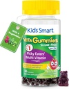 KIDS SMART Picky Eaters Multivitamin + Brain Booster Gummies Bundle for Kids – Omega 3 DHA & EPA Fish Oil, Vitamins, Minerals & Veggies, Sugar Free Kids Vitamins for Brain Development, Growth & Wellne