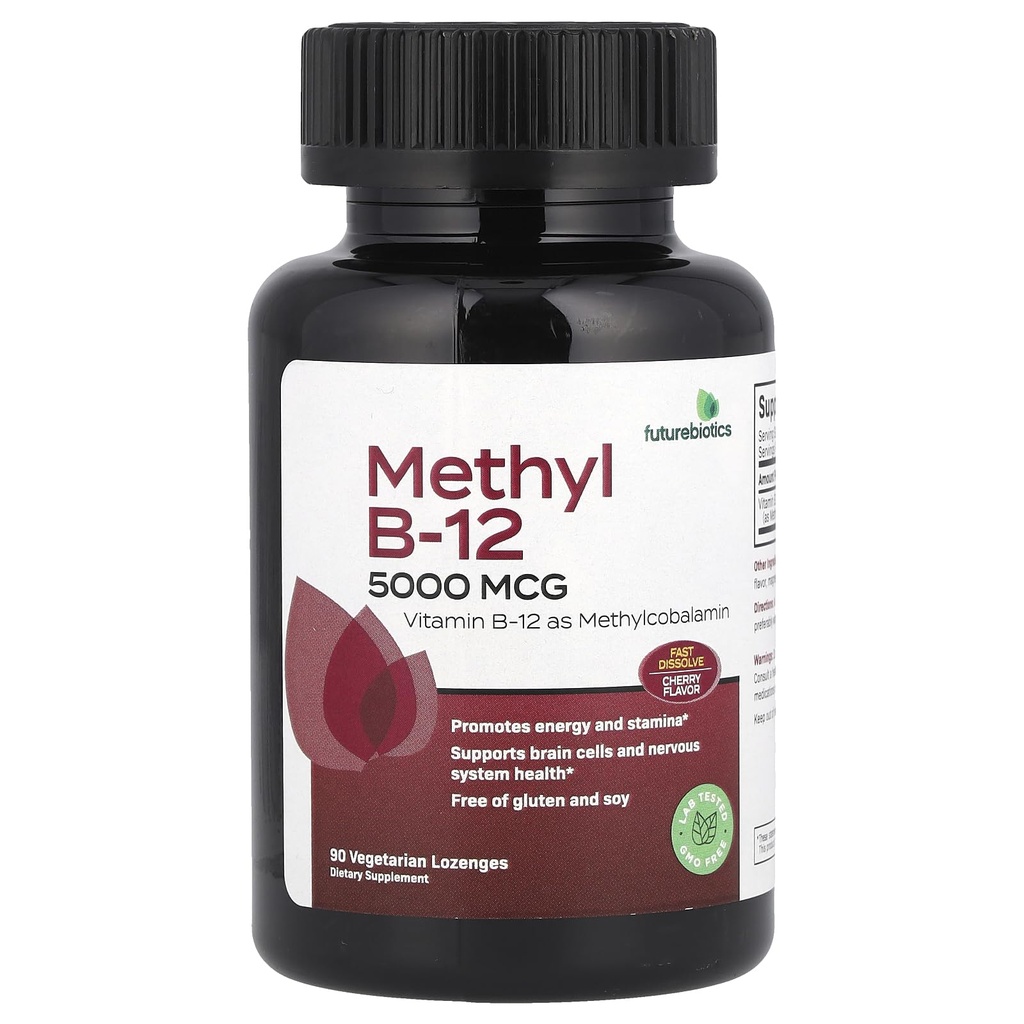 Futurebiotics Methyl B-12, Cherry, 5,000 mcg, 90 Vegetarian Lozenges