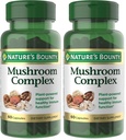 Nature's Bounty Mushroom Complex for Immune Support, Featuring Shiitake, Maitake and Reishi Mushroom – Health Supplements, 60 Capsules (Pack of 2)