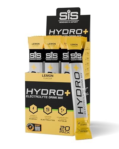 SiS Hydro+ - Scientifically-Formulated Electrolyte Drink Mix - Hydration Powder with Five Key Electrolytes - Vitamin C, Vitamin B6 & B12 - Single-Serve Satchets - Lemon Flavor - 20 Count