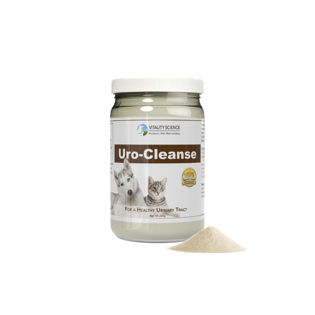 Vitality Science URO-Cleanse for Dogs | Aid for Urinary Tract, Bladder, Kidney Health | D-Mannose, Arabinogalactan, Zeolite | Prevents and Eliminates UTI, Bladder Issues | Dog Incontinence Supplement