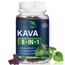 Kava Kava Extract Gummies for Calming & Relaxation, 5-in-1 Herbal Supplement w/Valerian Root Passion Flower for Sleep Support, Alternative to Kava Powder Capsules. 60 Cont