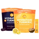 ZYN Electrolyte Drink Mix Hydration Packets, Electrolytes Powder, Hydration Packets w/Turmeric Curcumin, Vitamin C, Vitamin D, Zinc, Hydrate Electrolyte Powder Packets Bulk, Bundle of 2X 32