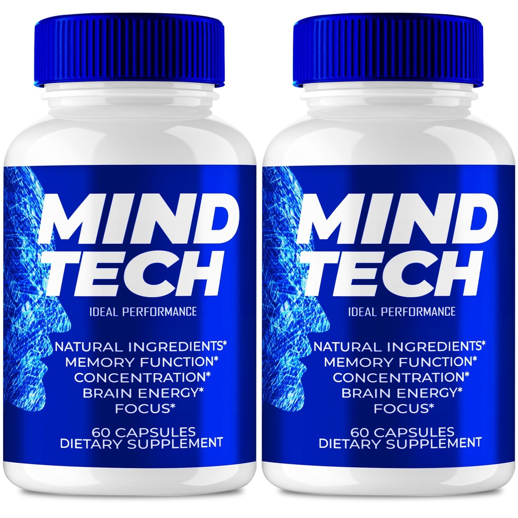Mind Tech Capsules, Official Mind Tech Brain & Memory Supplement Pills, Advanced Nootropic Pills Brain Health Support, All Natural MindTech Cognitive Health & Function Reviews (2 Pack)