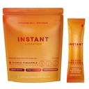 Instant Hydration Sugar Free Electrolytes Powder Packets - Mango Pineapple Electrolyte Drink Mix & Travel Essentials - Post Workout Recovery, Brain Health, Muscle & Tissue Support - 20 Sticks